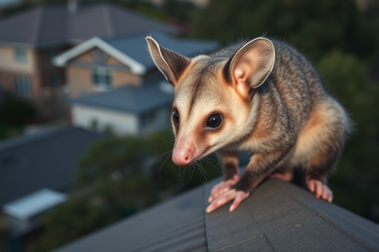 Possum in Somerville residential area